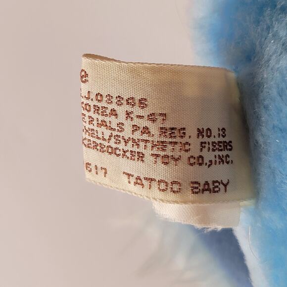 Vintage Applause Blue Bird Parrot Stuffed Animal Plush Red Beak 1981 Tatoo Baby - Picture 8 of 11